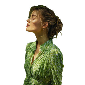 Radiant Woman V2 Vinyl Car Decal Sticker – Waterproof & UV-Resistant 8"