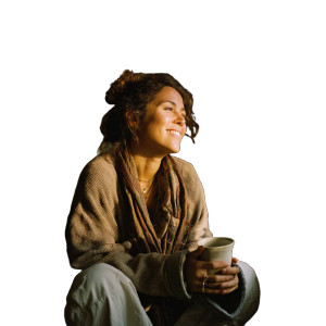 Content Woman Portrait Vinyl Car Decal Sticker – Waterproof & UV-Resistant 8"