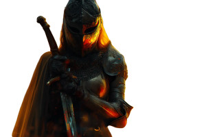 Epic Glowing Knight Vinyl Car Decal Sticker – Waterproof & UV-Resistant 8"