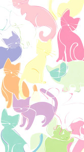Colorful Pastel Cats Vinyl Car Decal Sticker – Waterproof & UV-Resistant 8"