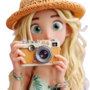 Happy Blonde Photographer Vinyl Car Decal Sticker – Waterproof & UV-Resistant 8" Happy Blonde Photographer Vinyl Car Decal Sticker – Waterproof & UV-Resistant 8"