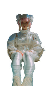 Futuristic Marie Antoinette Vinyl Car Decal Sticker – Waterproof & UV-Resistant 8"