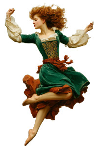 Irish Step Dancer Vinyl Car Decal Sticker – Waterproof & UV-Resistant 8"