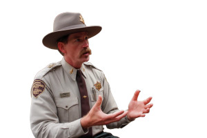 Scared Park Ranger Vinyl Car Decal Sticker – Waterproof & UV-Resistant 8"