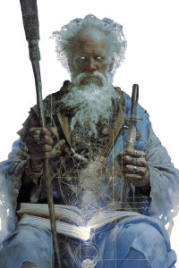 Mystical Mage Portrait Vinyl Car Decal Sticker – Waterproof & UV-Resistant 8"