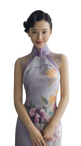 Elegant Chinese Woman V4 Vinyl Car Decal Sticker – Waterproof & UV-Resistant 8"