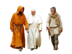 Jesus With Pope Vinyl Car Decal Sticker – Waterproof & UV-Resistant 8"