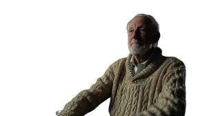 Serene Elderly Knitter Vinyl Car Decal Sticker – Waterproof & UV-Resistant 8"