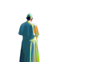 Pope In Prayer Vinyl Car Decal Sticker – Waterproof & UV-Resistant 8"