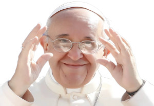 Pope Francis Smiles Vinyl Car Decal Sticker – Waterproof & UV-Resistant 8"