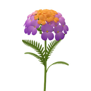 Colorful Yarrow Flower Vinyl Car Decal Sticker – Waterproof & UV-Resistant 8"