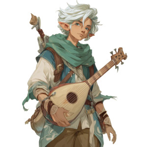 Suave Elven Bard Vinyl Car Decal Sticker – Waterproof & UV-Resistant 8"