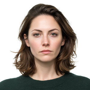 Worried Woman Portrait Vinyl Car Decal Sticker – Waterproof & UV-Resistant 8"