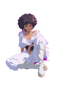 Afro-Futuristic Anime Girl Vinyl Car Decal Sticker – Waterproof & UV-Resistant 8"