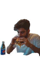 Joyful Burger Feast Vinyl Car Decal Sticker – Waterproof & UV-Resistant 8"