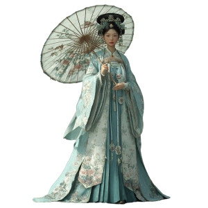 Taiwanese Beauty Hanbok Vinyl Car Decal Sticker – Waterproof & UV-Resistant 8"