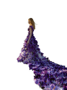 Violet Crocus Gown Vinyl Car Decal Sticker – Waterproof & UV-Resistant 8"