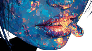 Glossy Black Lips V3 Vinyl Car Decal Sticker – Waterproof & UV-Resistant 8"