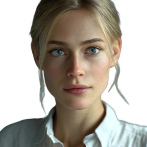 Blonde Woman Portrait V20 Vinyl Car Decal Sticker – Waterproof & UV-Resistant 8"