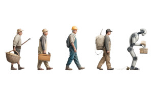 Evolution Of Workers Vinyl Car Decal Sticker – Waterproof & UV-Resistant 8"