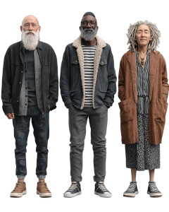 Diverse Character Portraits Vinyl Car Decal Sticker – Waterproof & UV-Resistant 8"