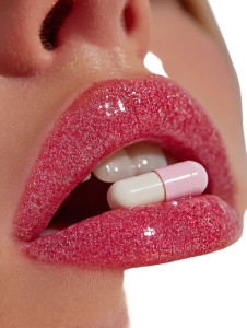 Glossy Lips Pill V9 Vinyl Car Decal Sticker – Waterproof & UV-Resistant 8"