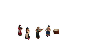 Tiny Folk Musicians Vinyl Car Decal Sticker – Waterproof & UV-Resistant 8"