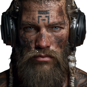 Viking Gamer Close-Up Vinyl Car Decal Sticker – Waterproof & UV-Resistant 8"