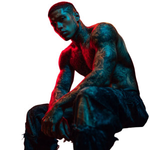 Tattooed Man Posing Vinyl Car Decal Sticker – Waterproof & UV-Resistant 8"