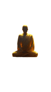 Meditating Golden Figure Vinyl Car Decal Sticker – Waterproof & UV-Resistant 8"