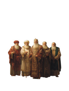 Biblical Patriarchs Portrait Vinyl Car Decal Sticker – Waterproof & UV-Resistant 8"