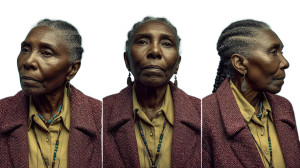 Elegant Elderly Portrait Vinyl Car Decal Sticker – Waterproof & UV-Resistant 8"