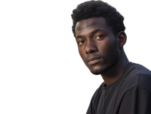 Young Man Smiling V2 Vinyl Car Decal Sticker – Waterproof & UV-Resistant 8"