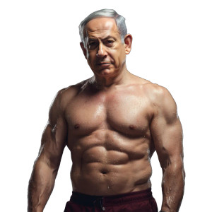 Muscular Netanyahu Vinyl Car Decal Sticker – Waterproof & UV-Resistant 8" Muscular Netanyahu Vinyl Car Decal Sticker – Waterproof & UV-Resistant 8"