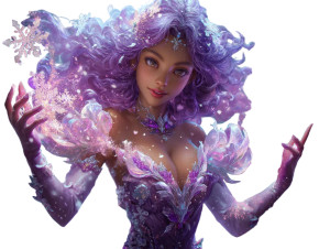 Snow Princess Vinyl Car Decal Sticker – Waterproof & UV-Resistant 8"