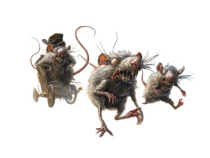 Grotesque Blind Mice Vinyl Car Decal Sticker – Waterproof & UV-Resistant 8"