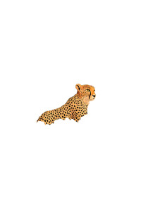 Whimsical Cheetah Bath Vinyl Car Decal Sticker – Waterproof & UV-Resistant 8"