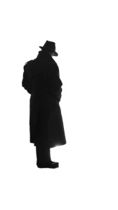 Noir Detective Silhouette Vinyl Car Decal Sticker – Waterproof & UV-Resistant 8"