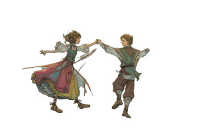 Fantasy Maypole Dance Vinyl Car Decal Sticker – Waterproof & UV-Resistant 8"