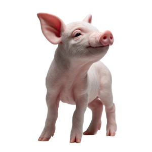 Hairless Newborn Pig Vinyl Car Decal Sticker – Waterproof & UV-Resistant 8"