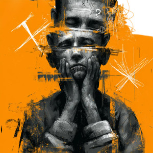 Surreal Human Figure Vinyl Car Decal Sticker – Waterproof & UV-Resistant 8"