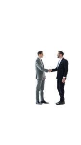 Businessmen Shaking Hands V4 Vinyl Car Decal Sticker – Waterproof & UV-Resistant 8"