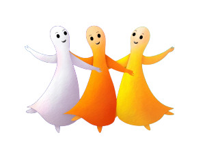 Dancing Rainbow Ghosts Vinyl Car Decal Sticker – Waterproof & UV-Resistant 8" Dancing Rainbow Ghosts Vinyl Car Decal Sticker – Waterproof & UV-Resistant 8"