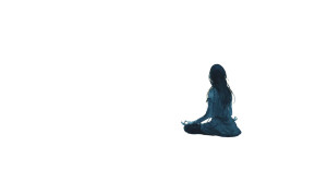 Luminous Lotus Pose Vinyl Car Decal Sticker – Waterproof & UV-Resistant 8"