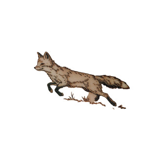 Running Fox Tattoo Vinyl Car Decal Sticker – Waterproof & UV-Resistant 8"