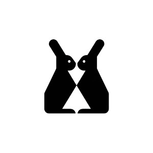 Abstract Bunny X Vinyl Car Decal Sticker – Waterproof & UV-Resistant 8"