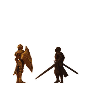 Fantasy Knights Duel Vinyl Car Decal Sticker – Waterproof & UV-Resistant 8"