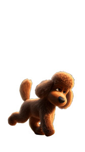 Confident Poodle Walk Vinyl Car Decal Sticker – Waterproof & UV-Resistant 8"