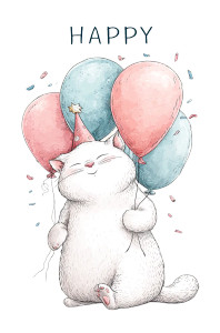 Cute Cartoon Cat V9 Vinyl Car Decal Sticker – Waterproof & UV-Resistant 8"