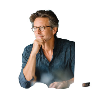 Focused Older Man Vinyl Car Decal Sticker – Waterproof & UV-Resistant 8"